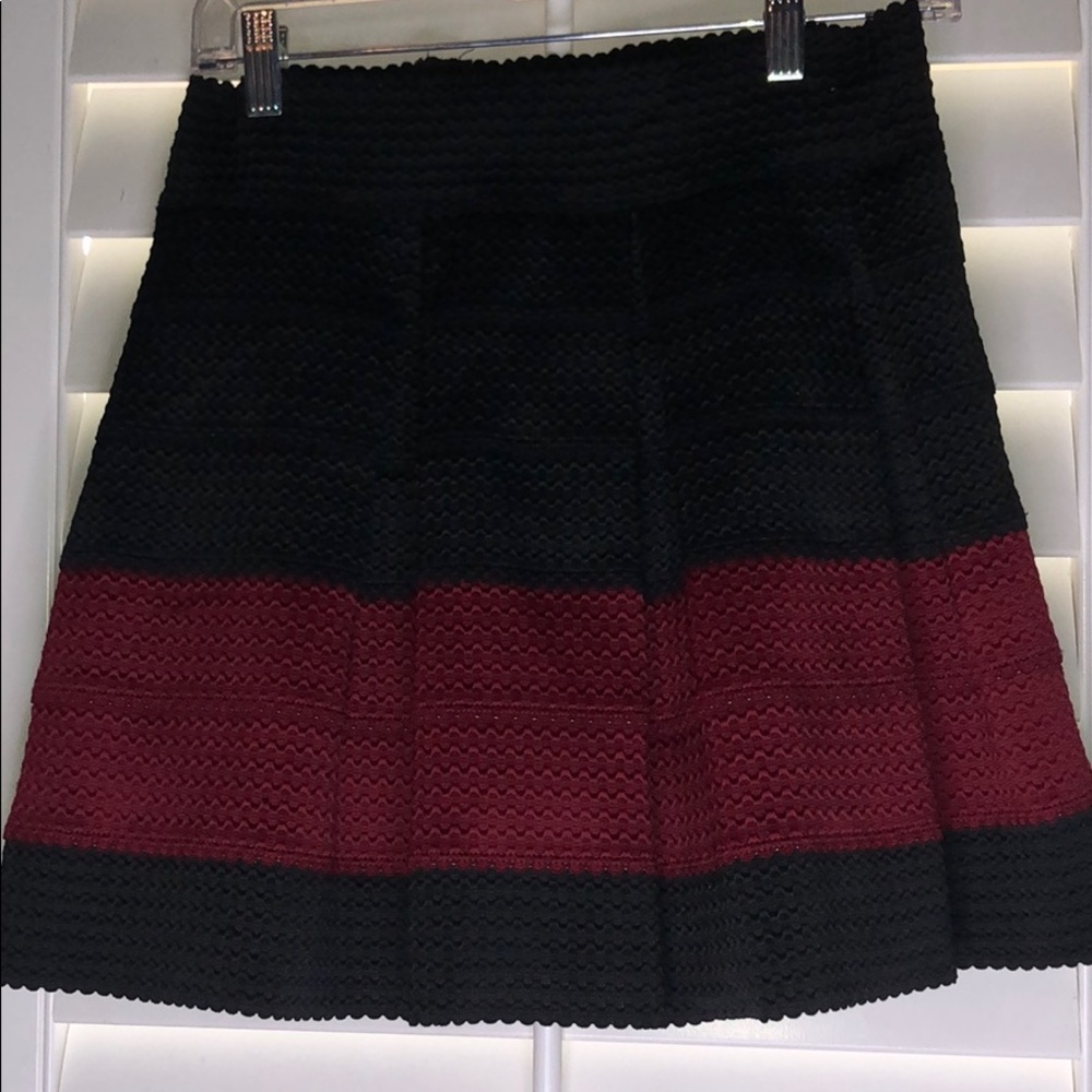 Black And Burgundy Skirt